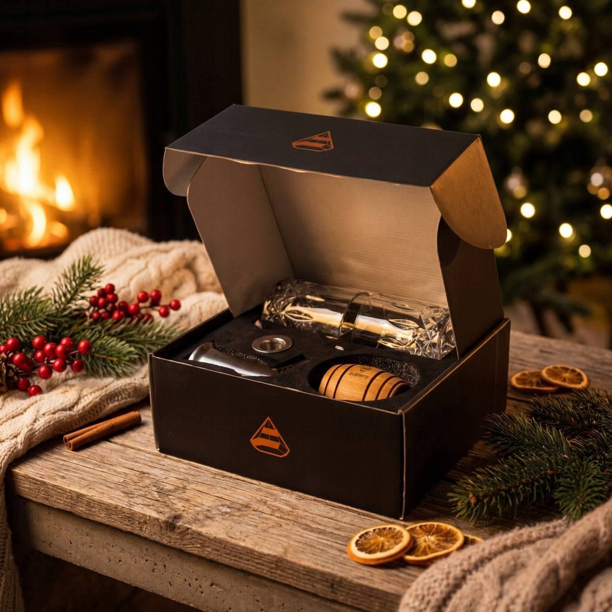 Whiskey smoking set smoker premium drink accessories for Boyfriend Manufacturer code SUPERO WHISKY SMOKET XXL KIT OAK WOOD