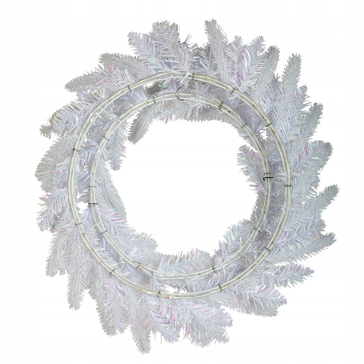 White Christmas Tree Wreath for Christmas Reed 50 cm Decorative Wreath Brand GardenPlus+