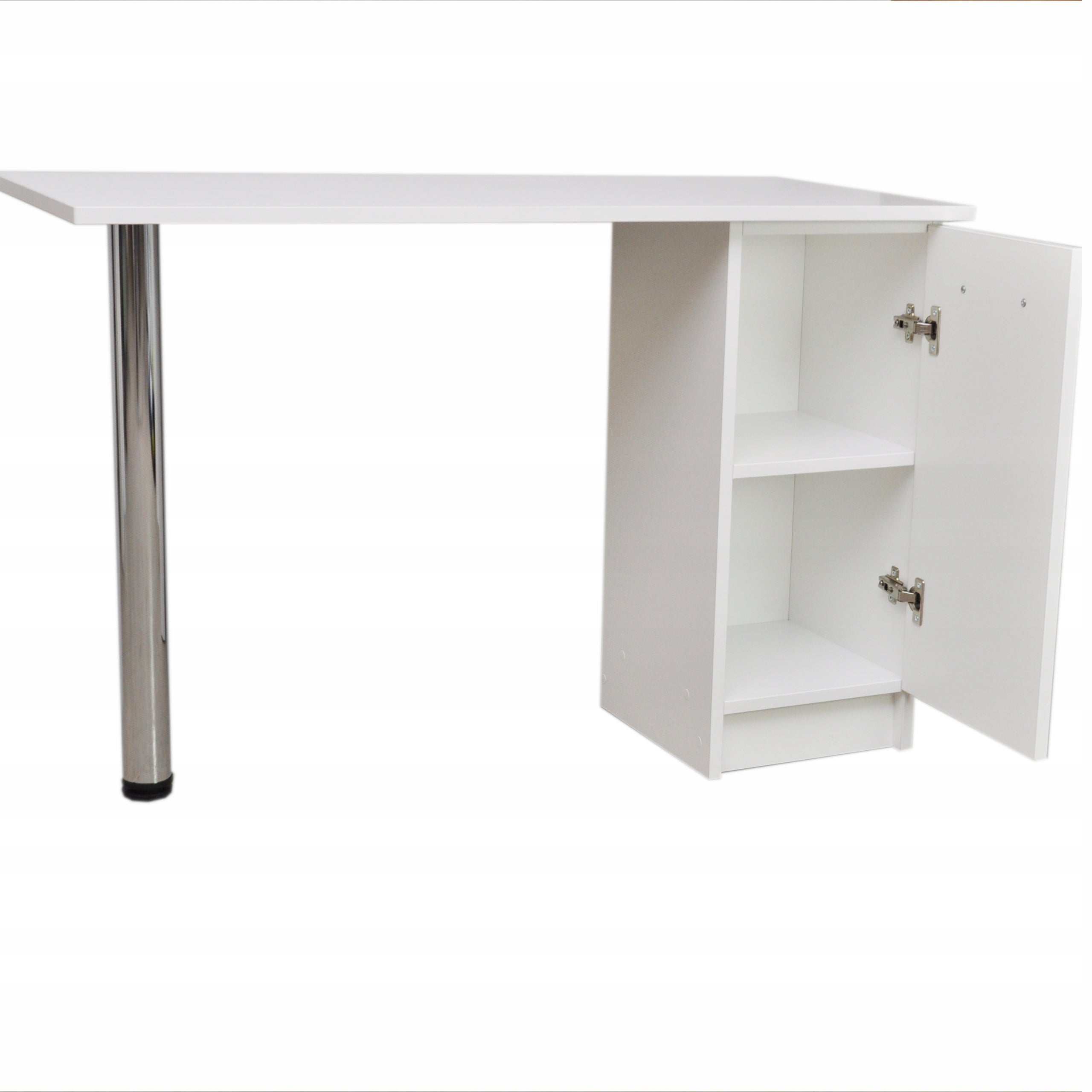 White Cosmetic Desk 110x50cm For Manicure With Drawers Comfortable Table Medical device no