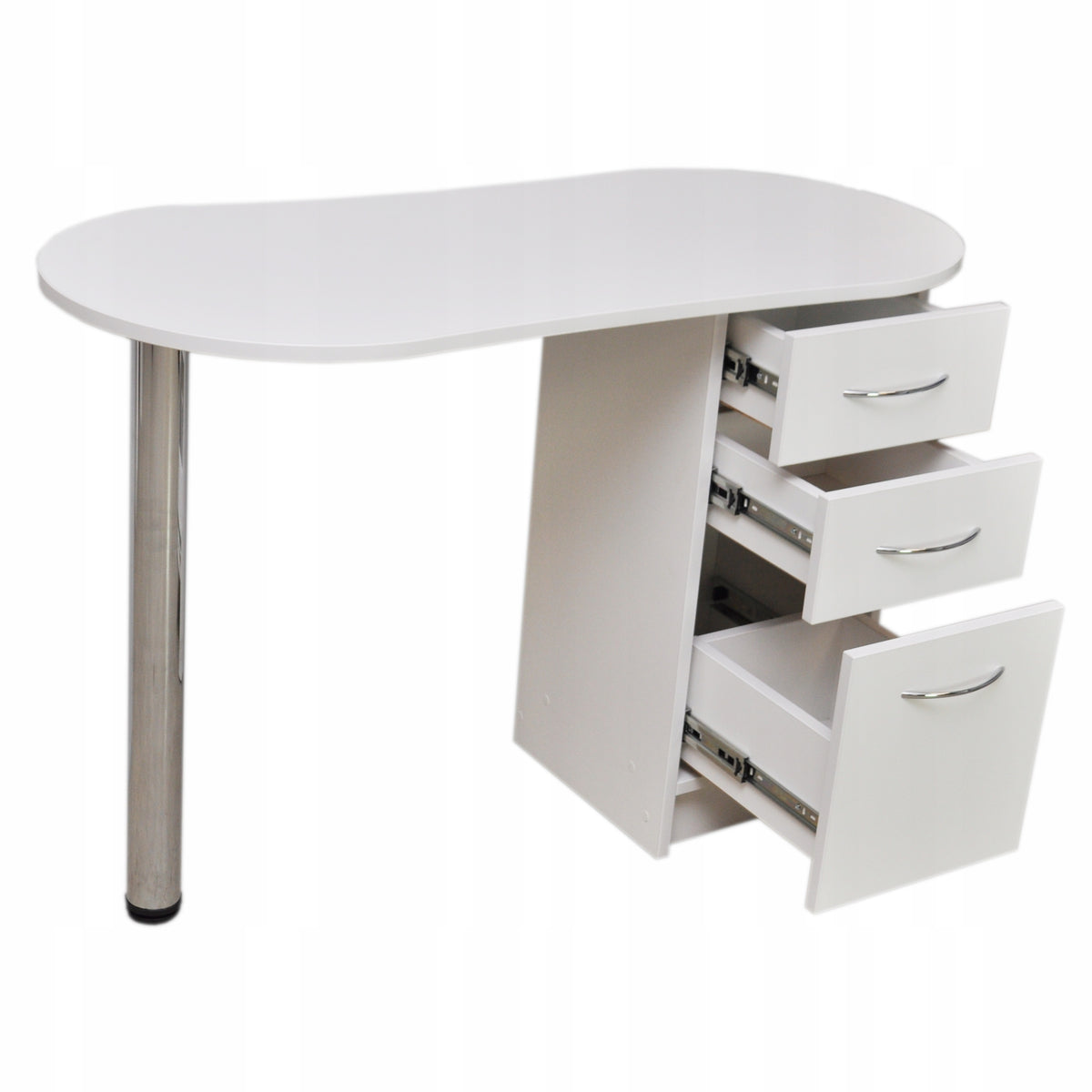 White Cosmetic Desk 110x50cm For Manicure With Drawers Table Convenient Brand no brand