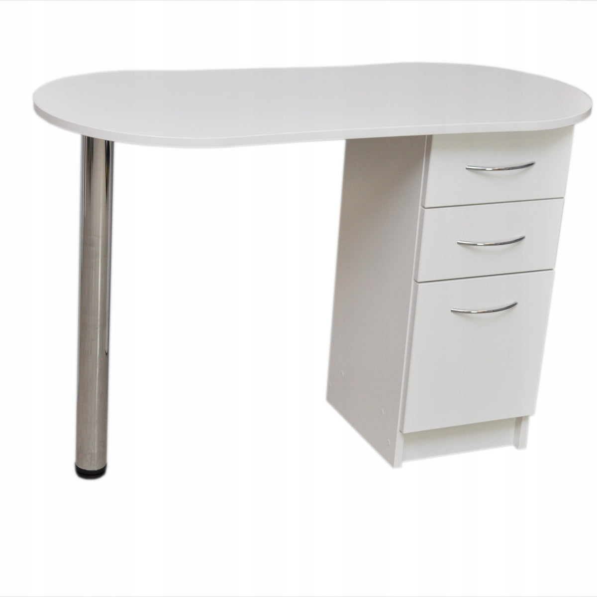 White Cosmetic Desk 110x50cm For Manicure With Drawers Table Convenient