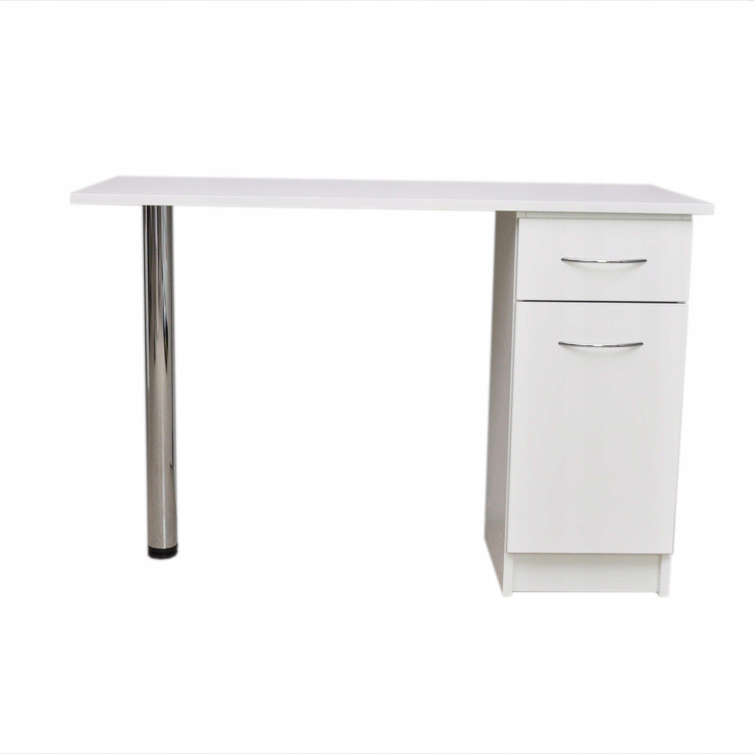 White Cosmetic Desk With Drawer 110x50cmi Manicure Table Comfortable Medical device no