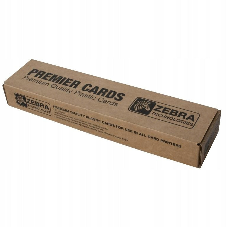White PVC Plastic Cards ZEBRA Premier Cards 500pcs, 30 miles Manufacturer Zebra