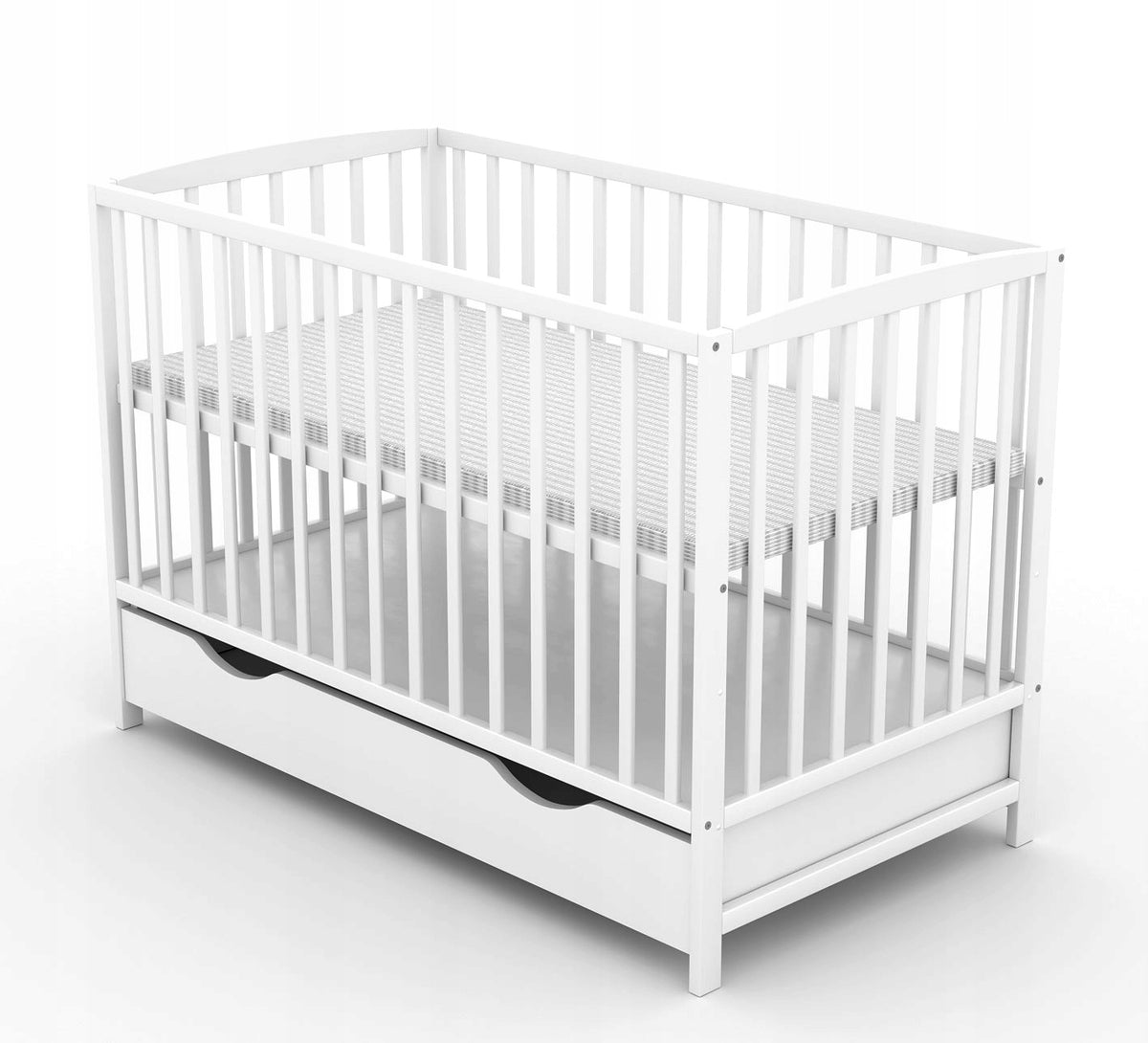 White Pine Crib with Drawer Krzyś + Barrier for Sofa /Arco option EAN (GTIN) 5903689500005