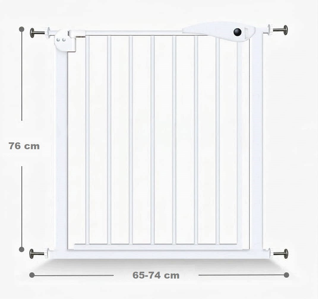 White Pressure-Fit Safety Gate 65-74 cm Manufacturer code MUB0207
