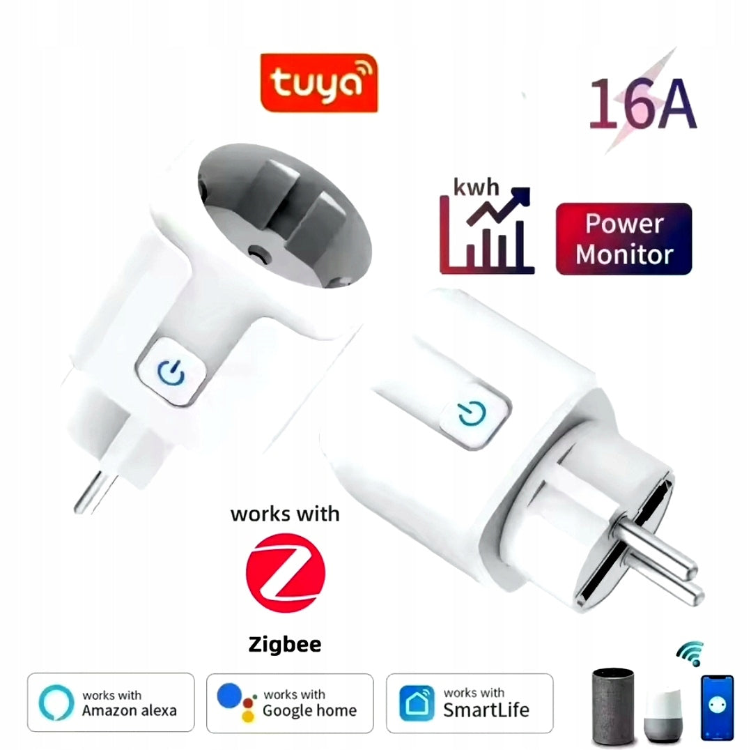 White Tuya Zigbee 16A Socket, Remote Wattmeter Socket - Programmer EAN (GTIN) 0615402930826