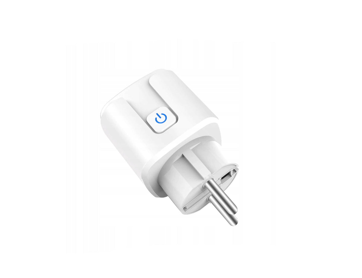 White Tuya Zigbee 16A Socket, Remote Wattmeter Socket - Programmer