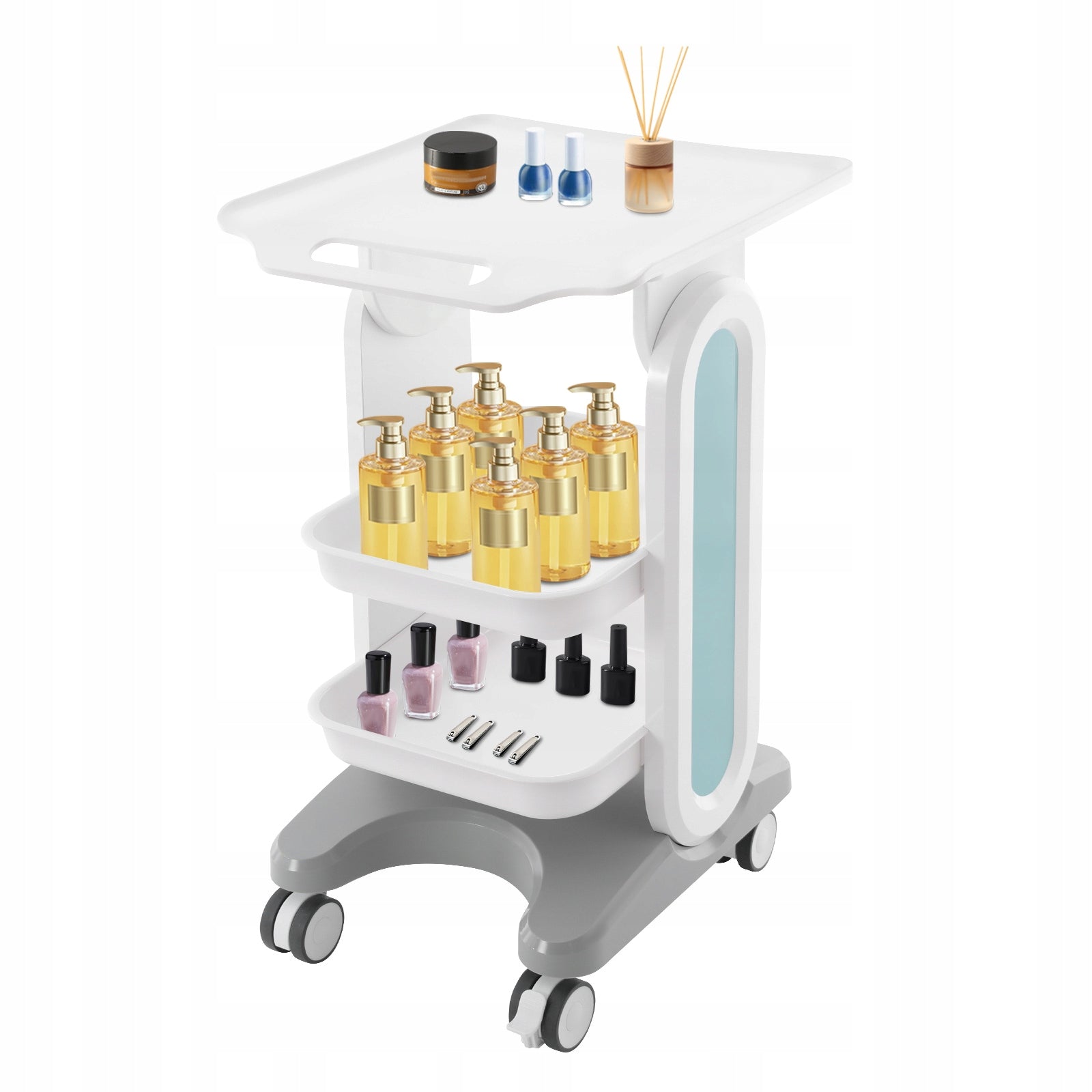 White and Green Beauty Salon Storage Cart 44*36*76cm EAN (GTIN) 756383277910