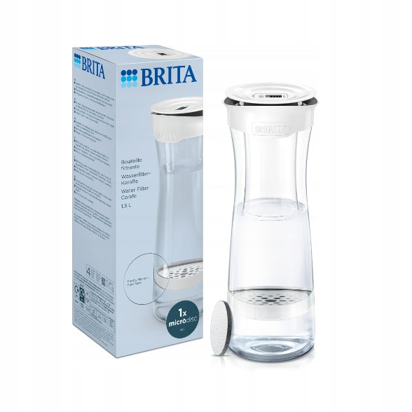 White decanter for water filtering BRITA + filter cartridge MicroDisc