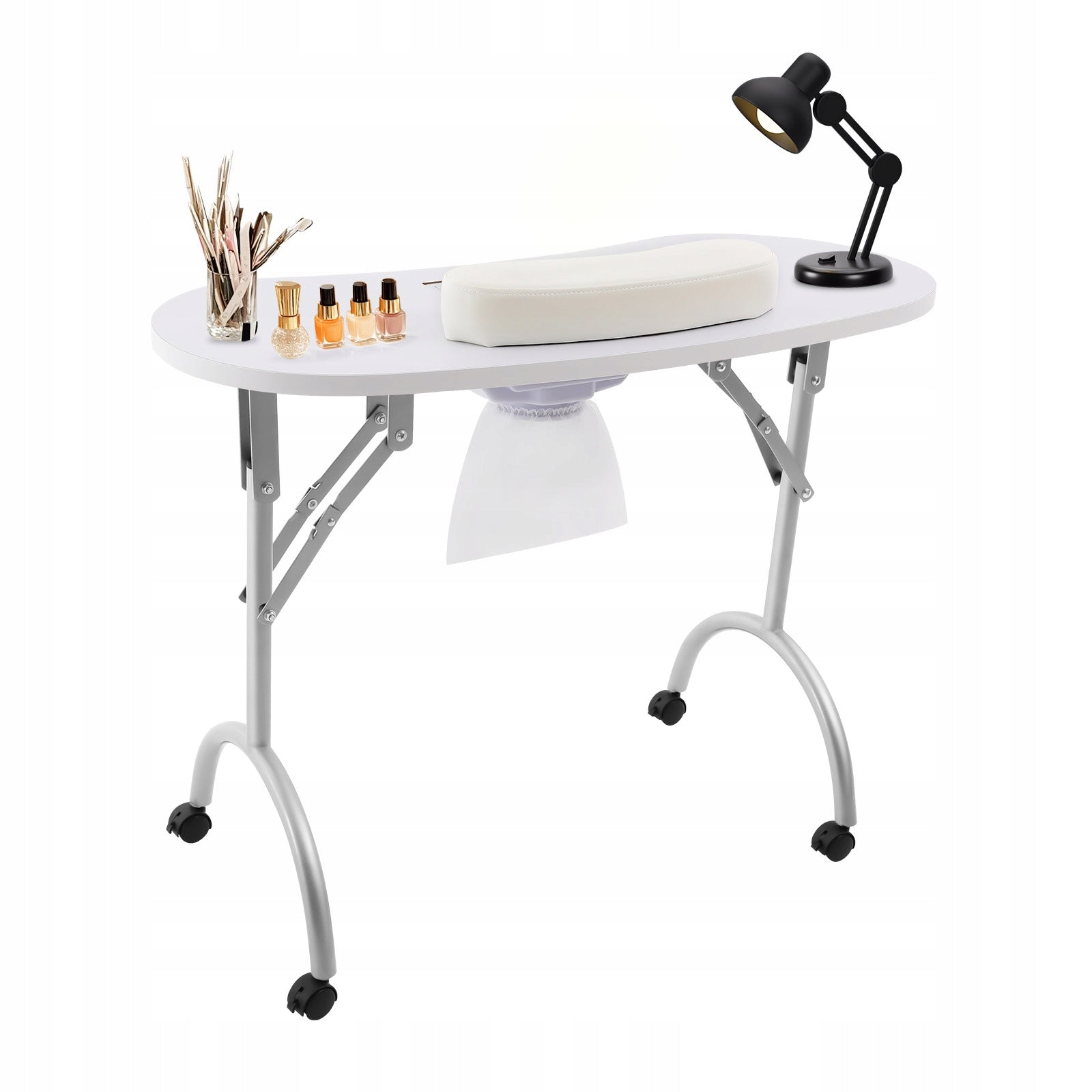 White foldable manicure table with manicure vacuum cleaner 90*40*72.5cm