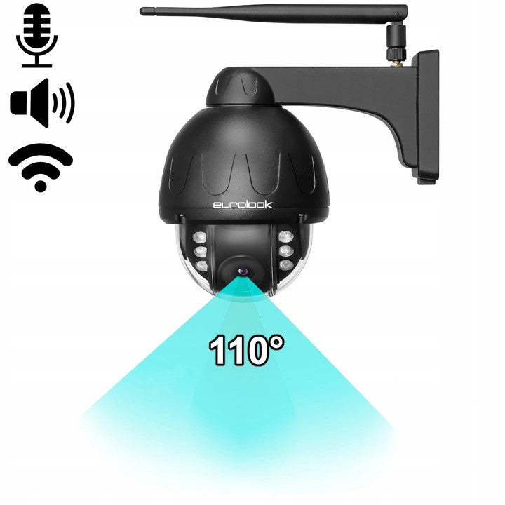 WiFi IP SMART Camera Outdoor Rotating 5MPx 5MP Black Metal Enclosure Brand Eurolook