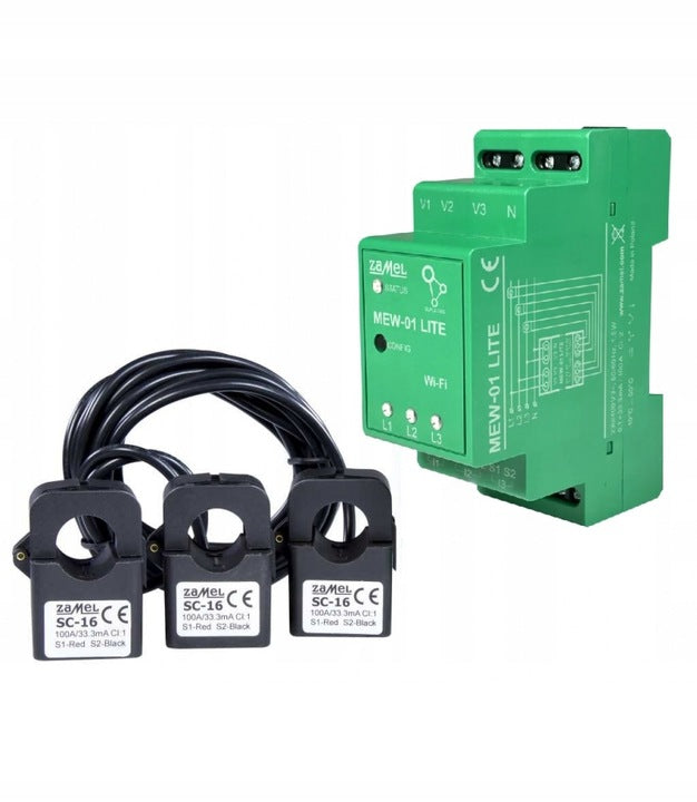 WiFi monitor - 3-Phase energy recorder meter MEW-01 LITE SUPLA Zamel