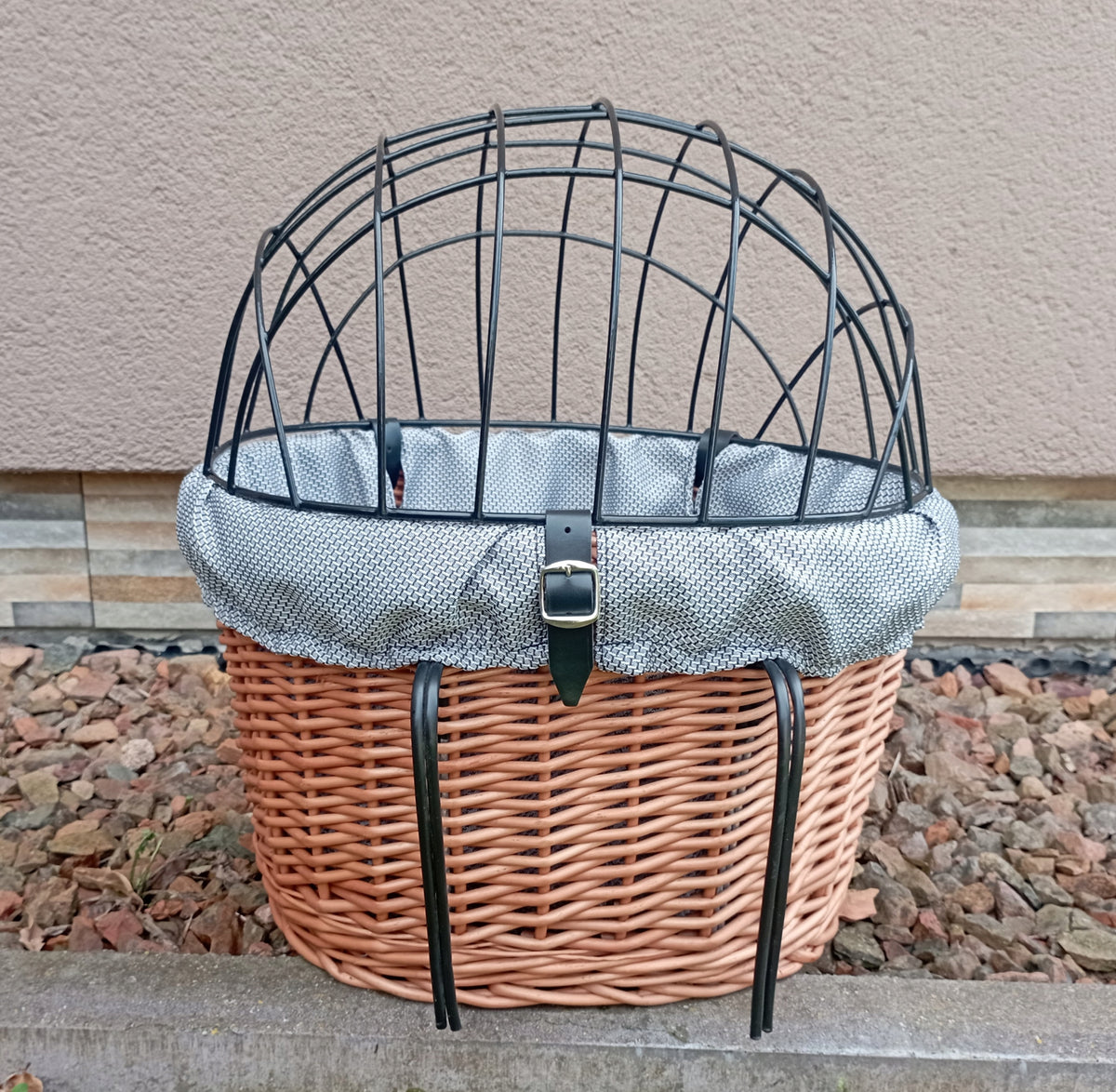 Wicker basket for Bike with hem and cushion Transporter for PSA up to10kg Manufacturer code TR 87