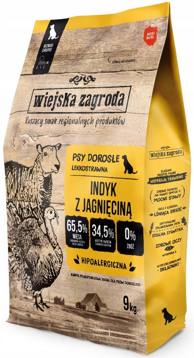 Wiejska Zagroda Turkey with Lamb 9kg Crisps M