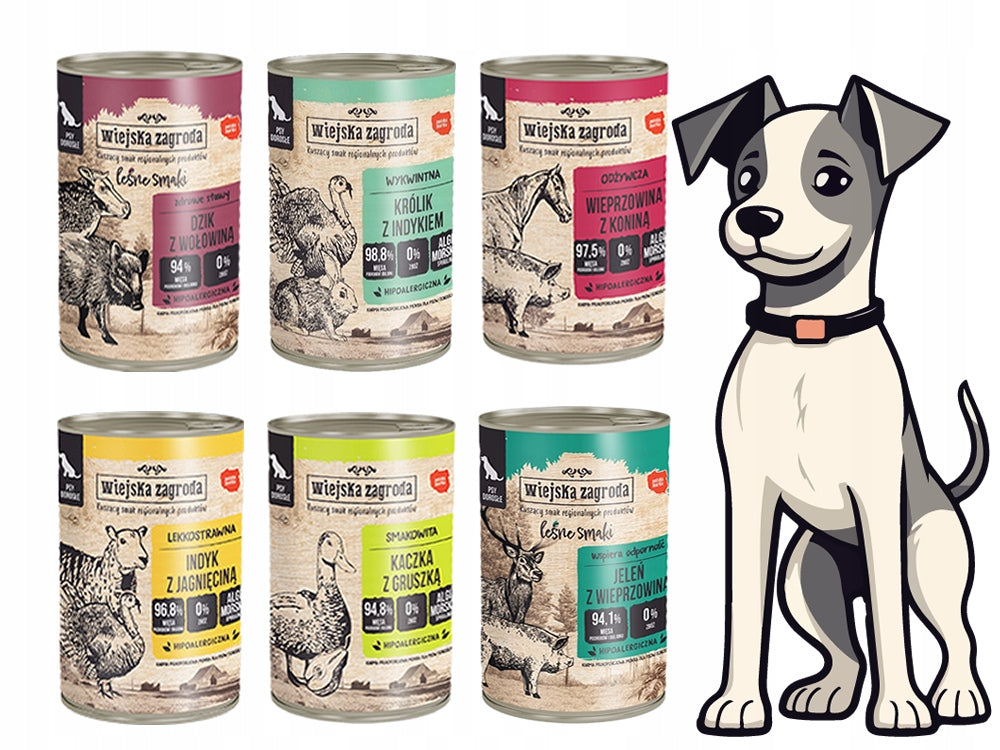 Wiejska Zagroda wet food mix of flavours 2,4 kg