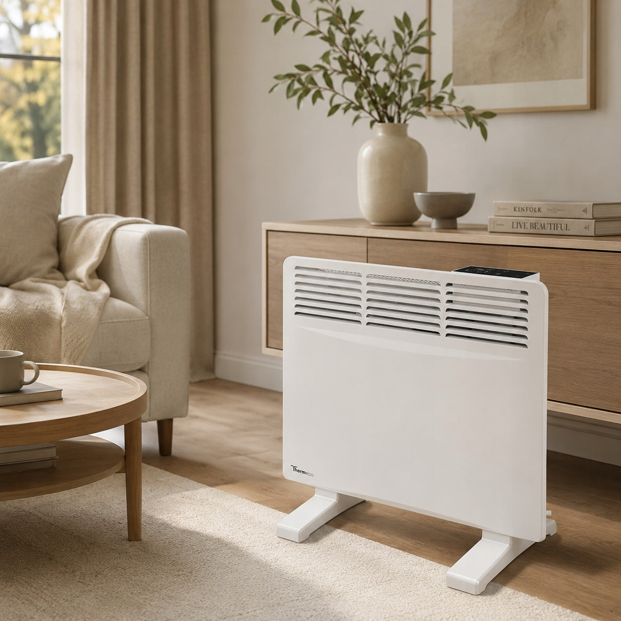 Wifi Electric Heater Energy Efficient Convector Portable 1000W EKO Manufacturer code Grzejnik ścienny łazienkowy Thermeco NUO+