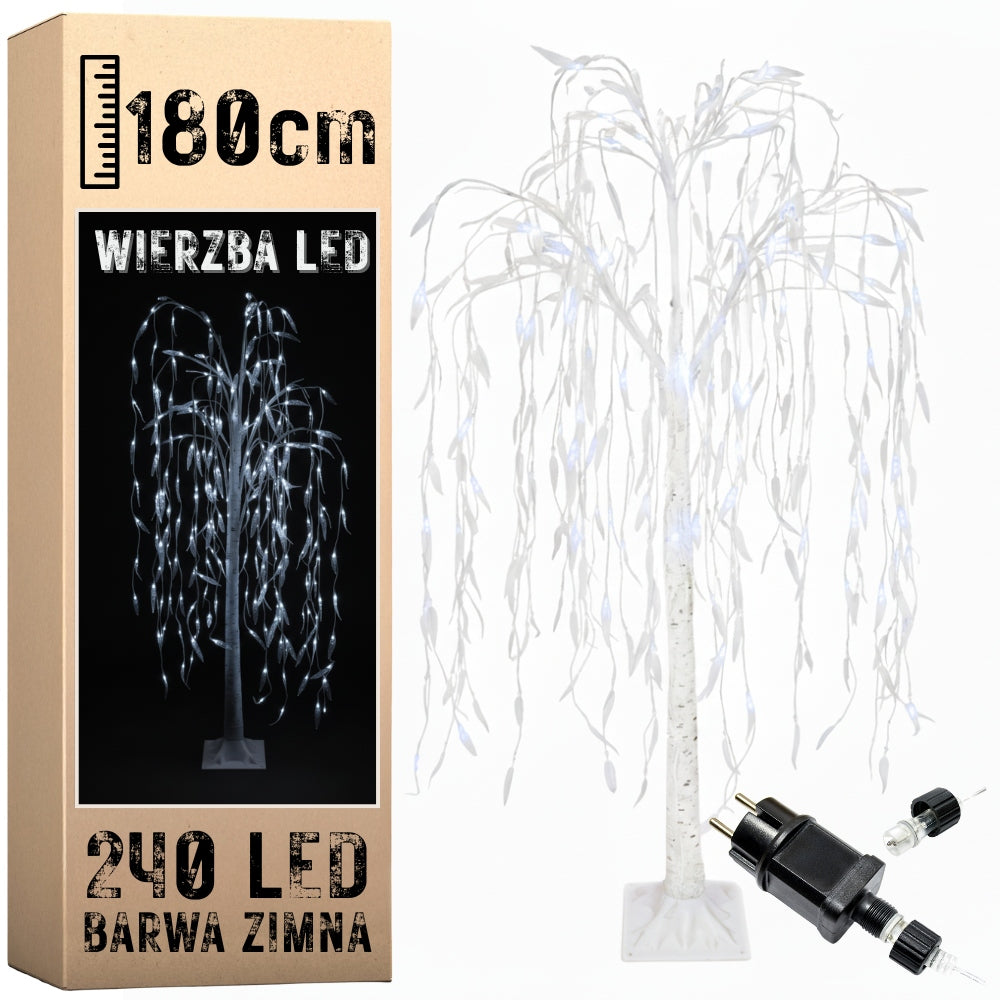 Willow glowing 180cm 240 LED tree decoration Christmas cold