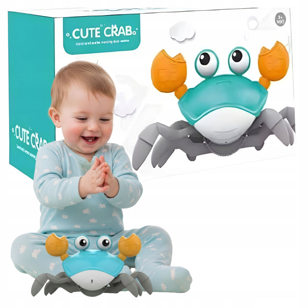 Wind-up crab crawling without batteries learning to crawl toy for children