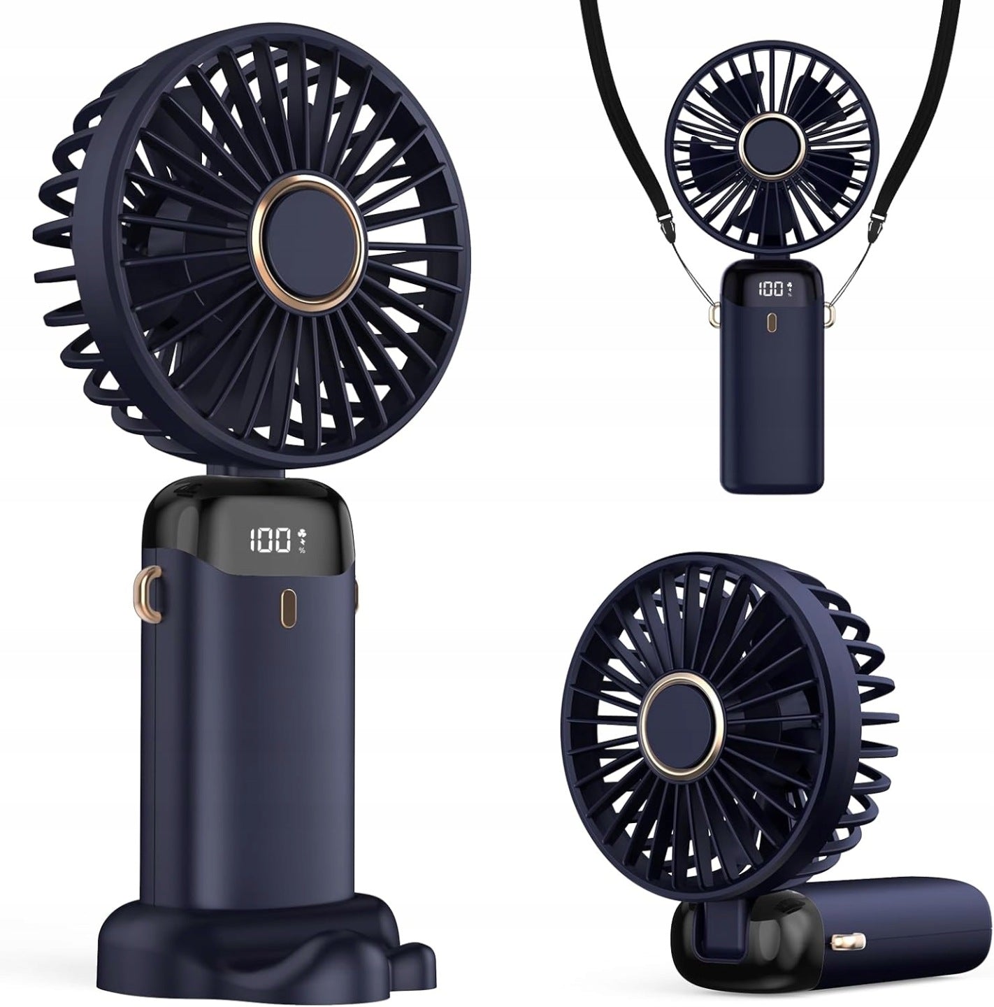 Windmill Fan Standing Handheld Desk Quiet Powerful USB-C Fan type mini