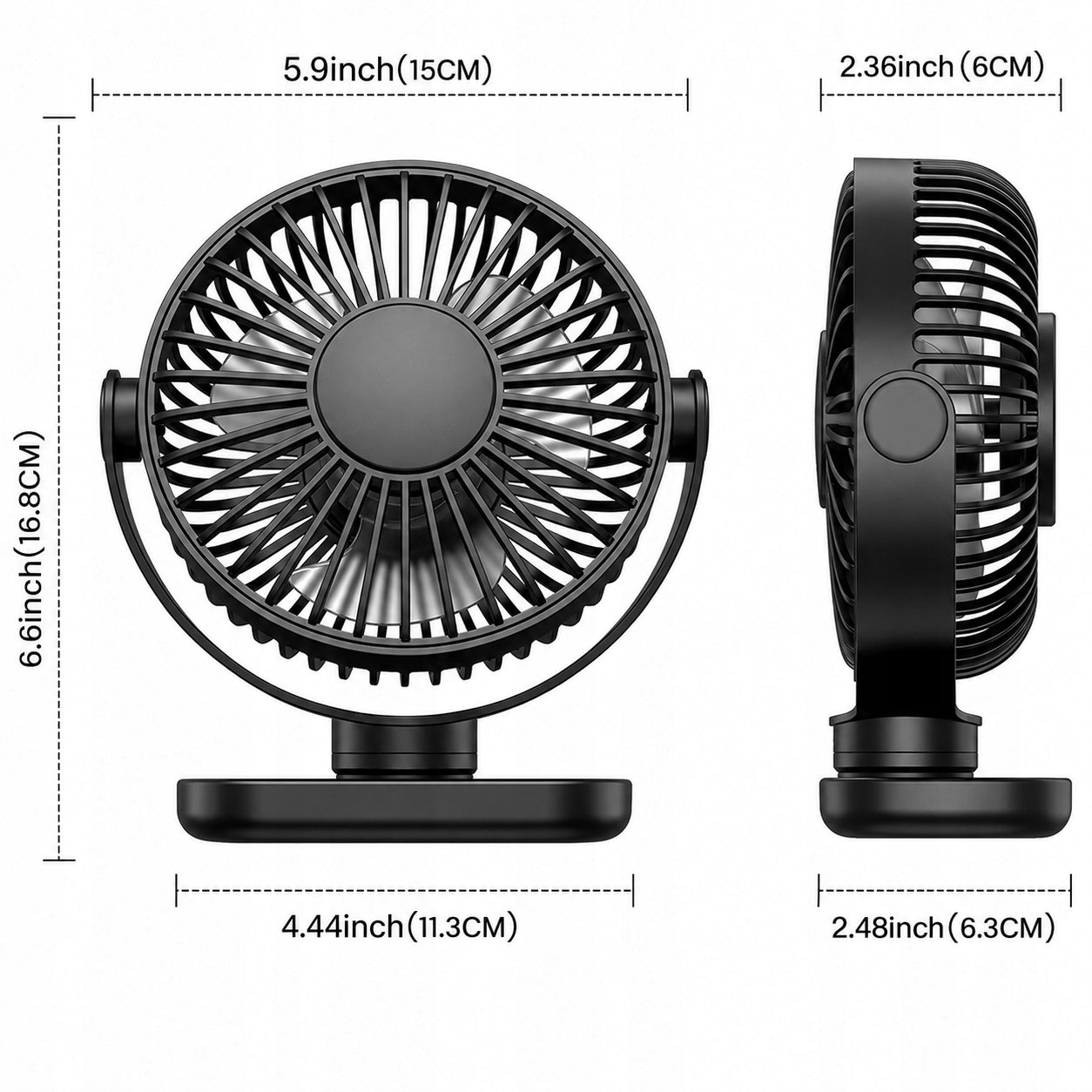 Windmill USB Quiet Mini Desk Fan Cooling TOPK K62C black Manufacturer code Mini wentylator wiatrak TOPK K62C czarny