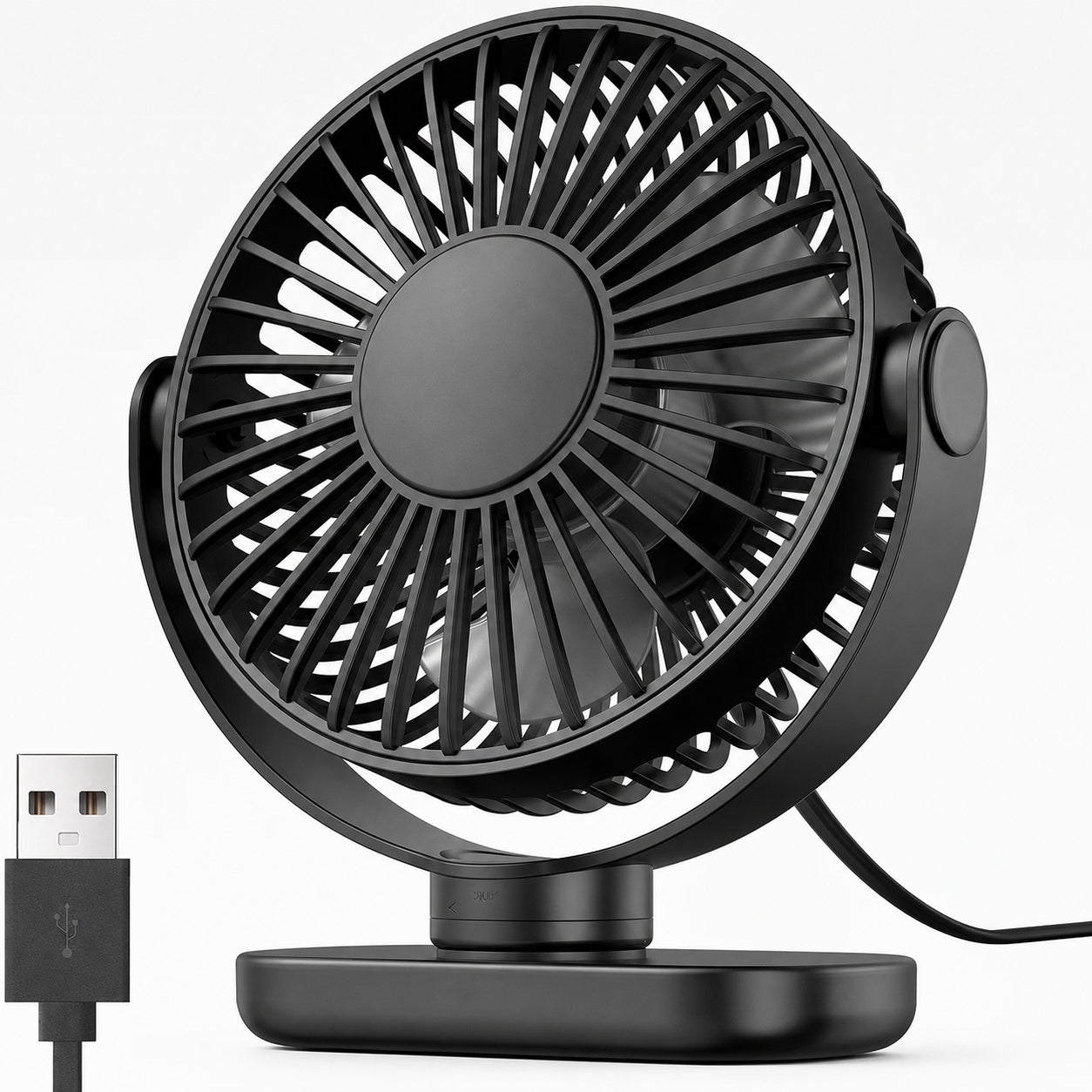Windmill USB Quiet Mini Desk Fan Cooling TOPK K62C black Packaging status original