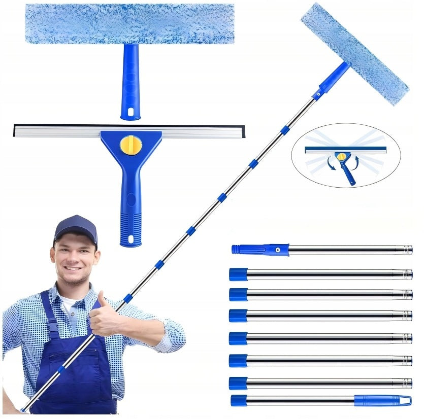 Window Cleaning Kit 2in1 3m Folding Squeegee Mop