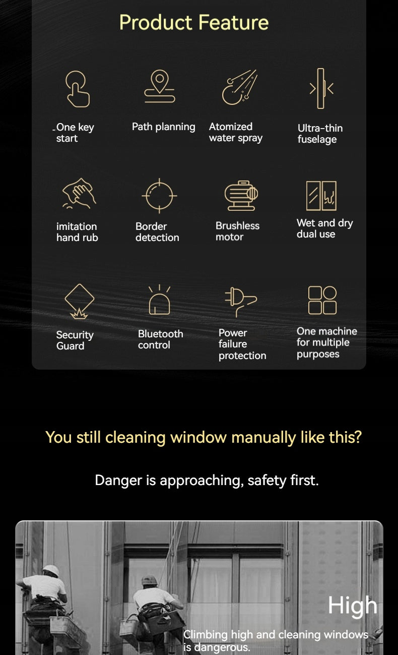 Window Cleaning Robot Spray Water Tuya APP Voice Speech Brand no brand