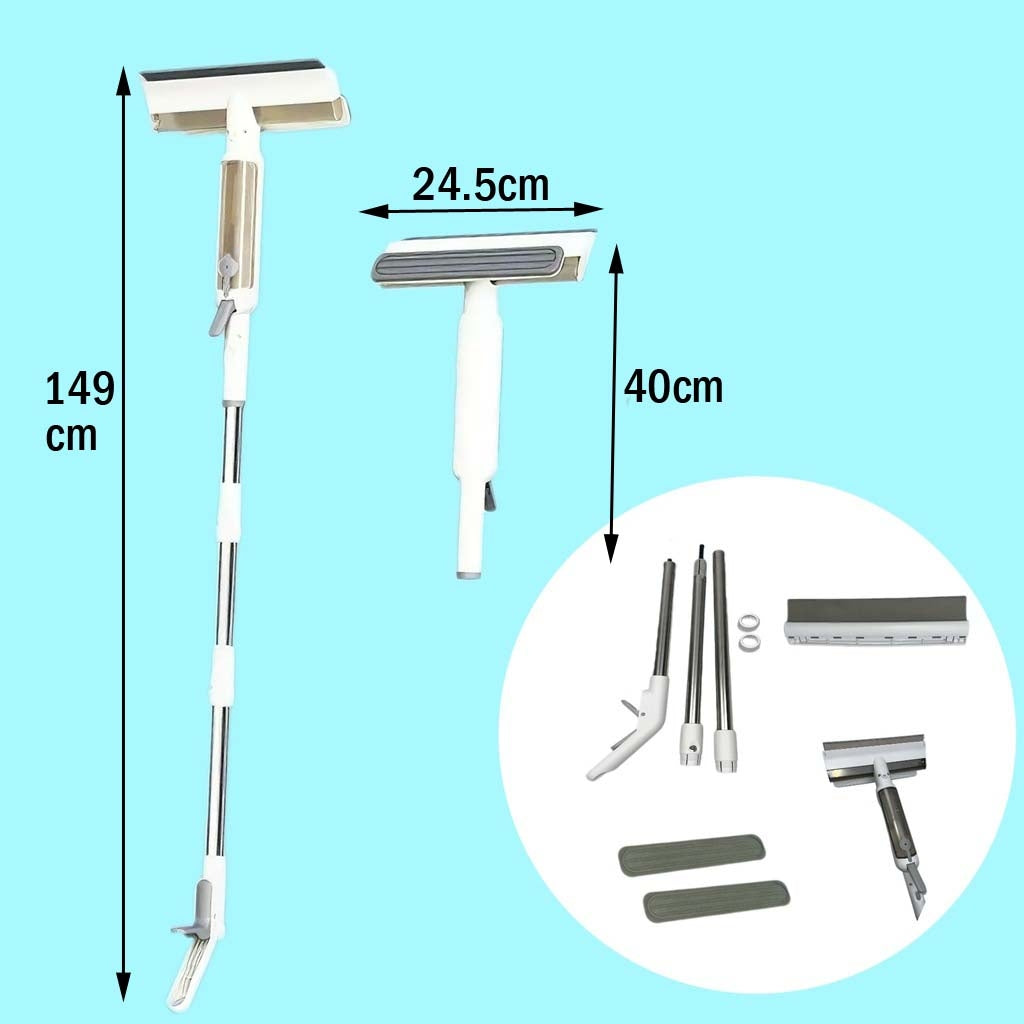 Window Washer with Spary Bottle Squeegee Telescopic Stick Catch box N in 1 EAN (GTIN) 763932564223