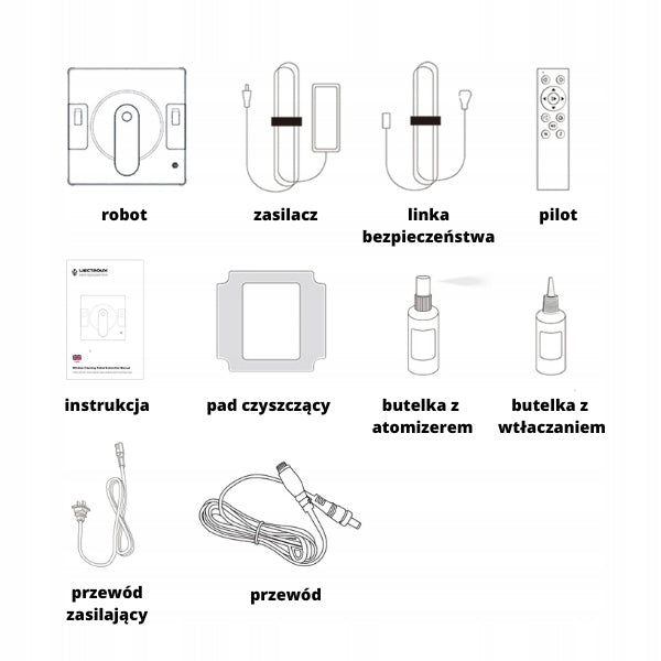 Window cleaning robot Liectroux YW509 white 72 W 24 V HEPA Charging time 0 min