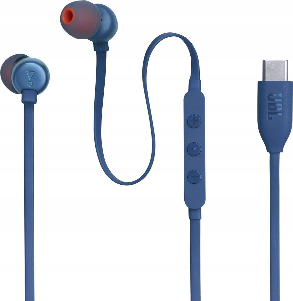 Wired Headphones JBL Tune 310C To USB-C Microphone On Cable Blue Packaging status original
