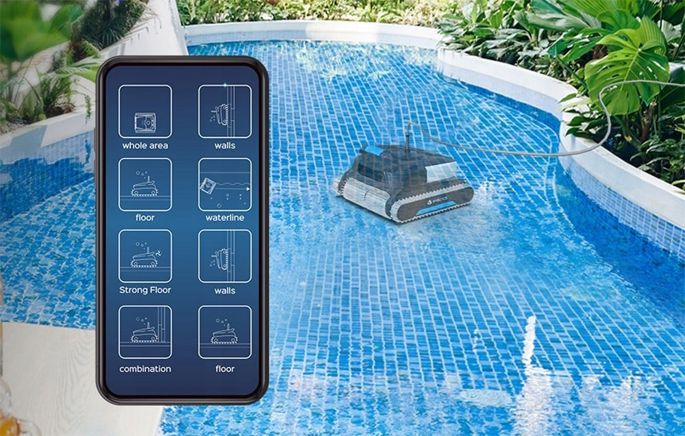 Wired Robot Vacuum Cleaner for Pool Cleaning Wybot L1 For Walls And Bottoms Product weight with unit packaging 26.7 kg