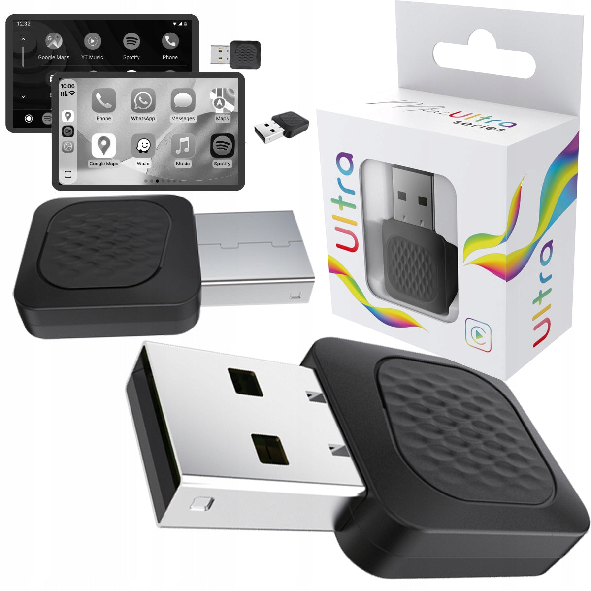 Wireless ADAPTER Carlinkit mini ultra 2 CarPlay Android Auto small