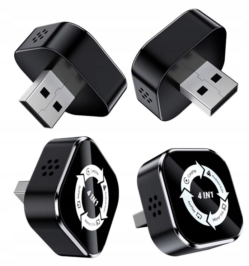 Wireless Adapter CarPlay Android Auto 4in1 Netflix YouTube video AI&JL Packaging status original