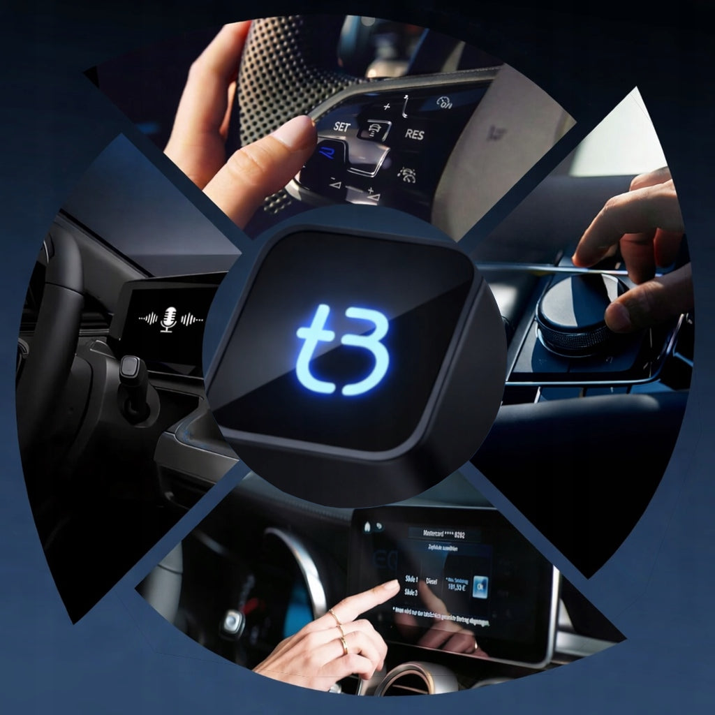 Wireless Adapter Tradebit TB CUBE USB-C CarPlay / Android Auto Black Packaging status original