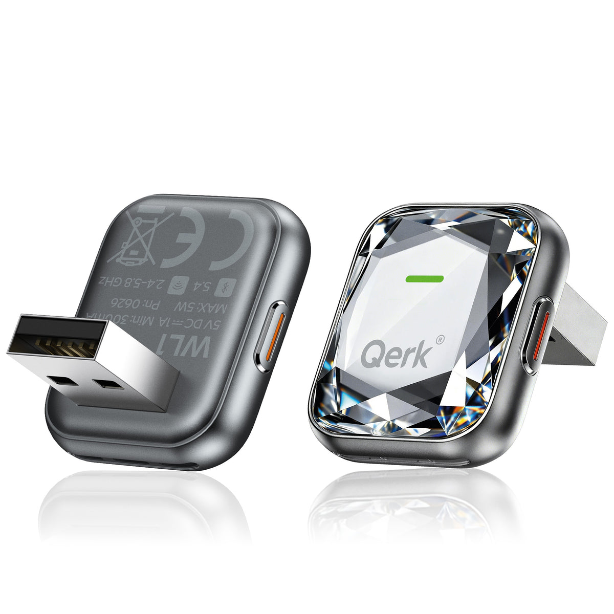 Wireless Adapter for CarPlay Android Auto USB A Wifi Bt Slim Qerk WL1-C Brand Qerk