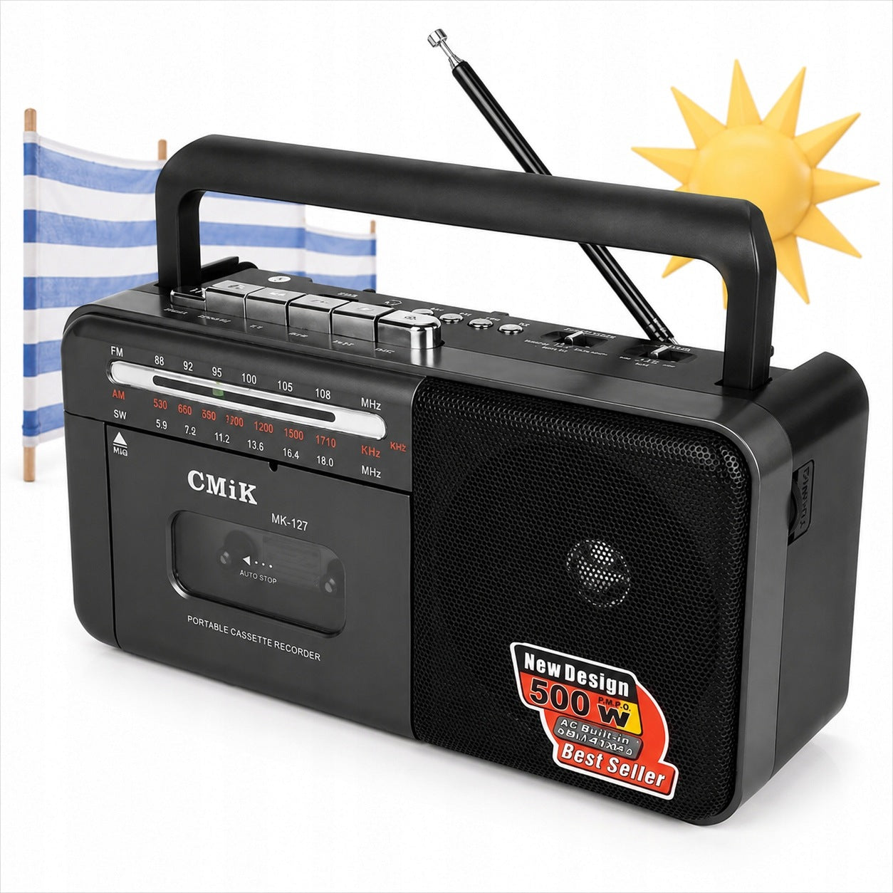 Wireless Beach Radio Dachshund Speaker MP3 Player USB FM BT AKUMU