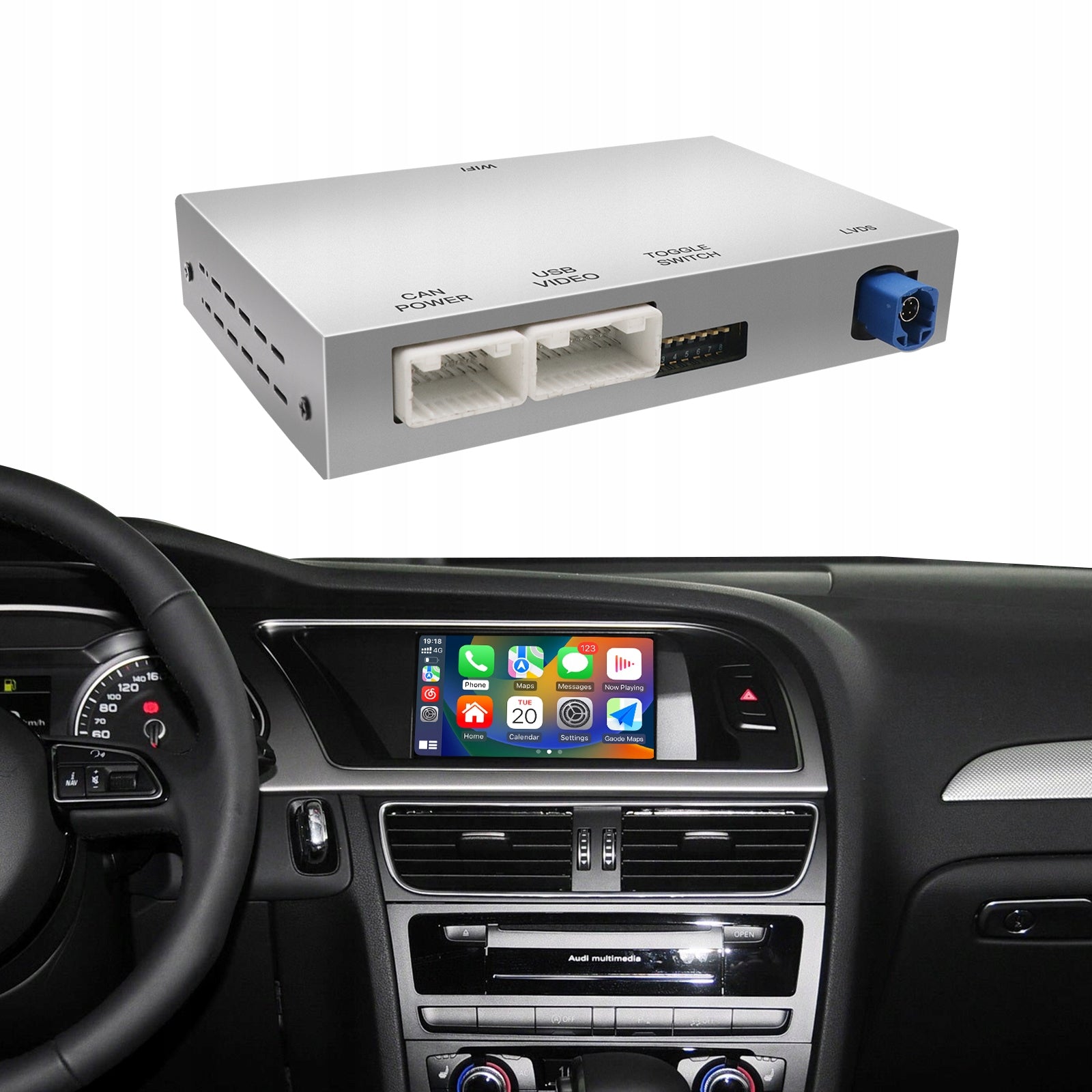 Wireless CarPlay Android Auto for Audi A4 A5 Q5 S4 S5 MMI3G 2010-2016