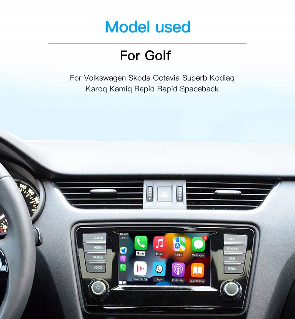 Wireless Carplay Android Auto for VW Skoda Octavia Golf7 Passat MIB/MIB2 Manufacturer code 32659889