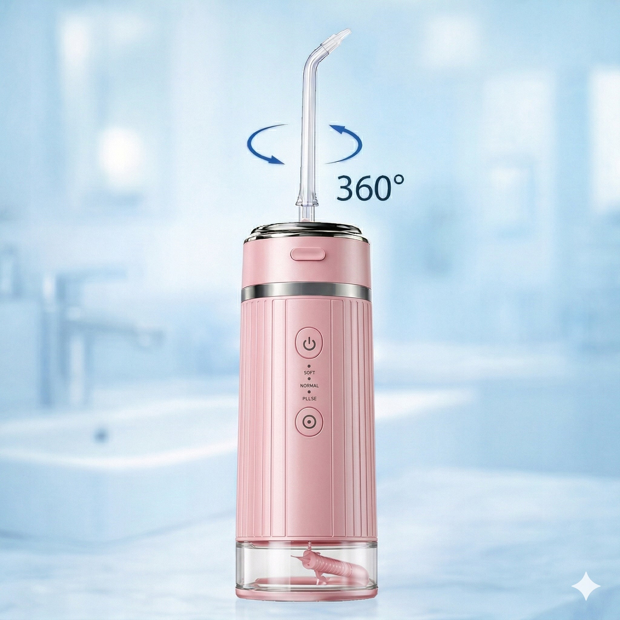 Wireless Dental Irrigator 3 Modes + 3 Tips + Case Color pink