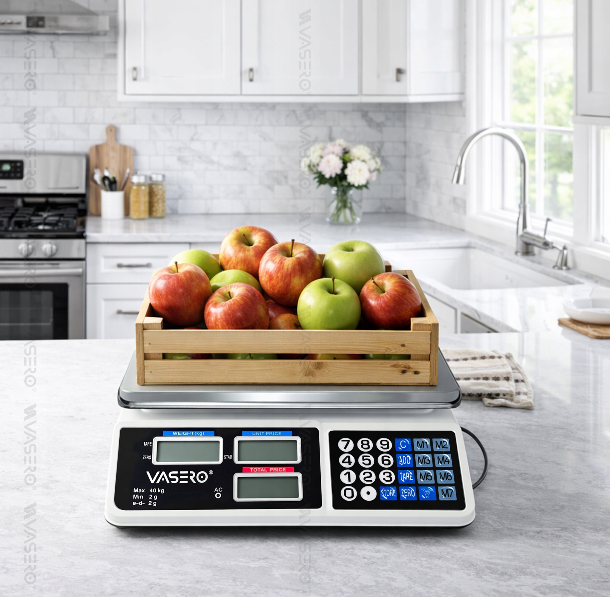 Wireless Electric Scale Shop Gastronomic LCD 40kg Rechargeable Manufacturer code WAG05