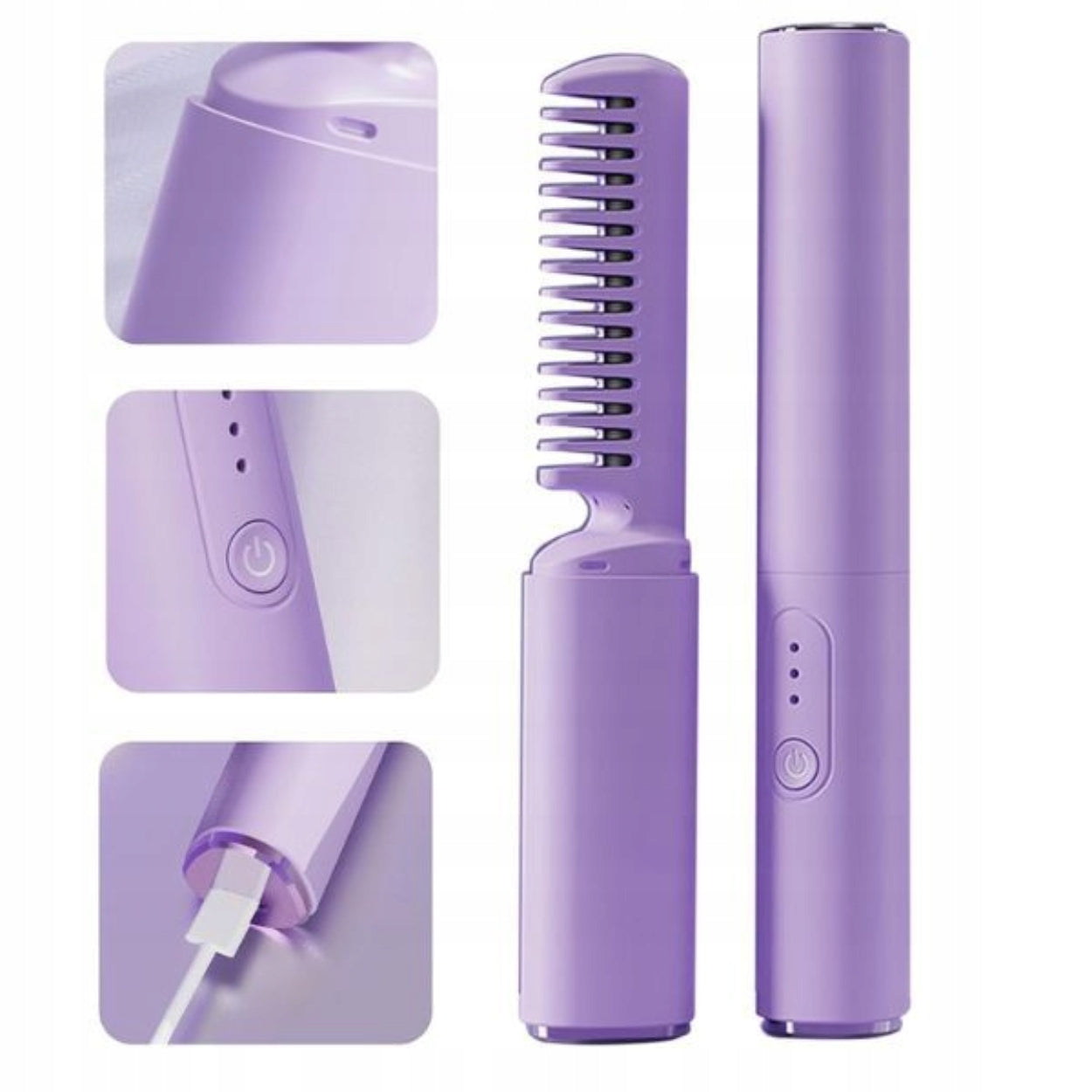 Wireless Hair Straightener Hair Comb Purple EAN (GTIN) 5906670208188