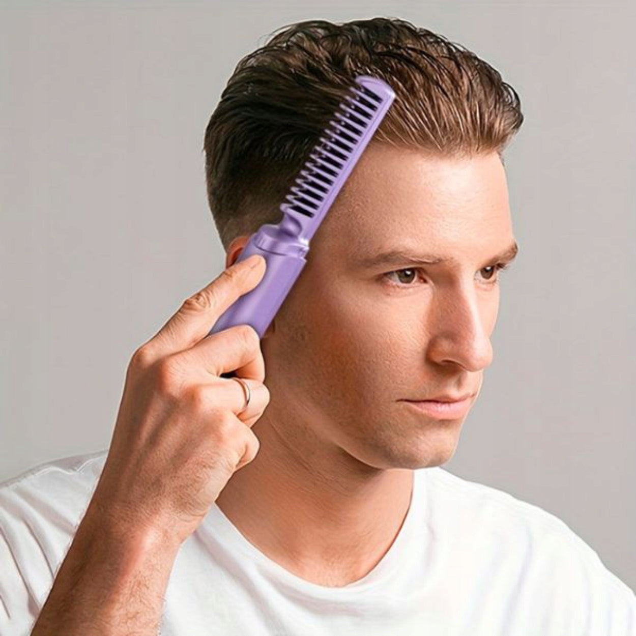 Wireless Hair Straightener Hair Comb Purple Manufacturer code Gods_Toys-lokówka