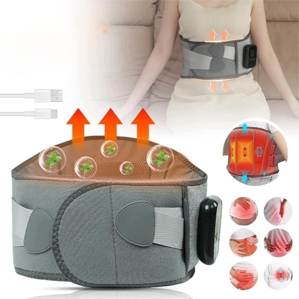 Wireless Heating Belt for Back Pain Lumbar Belly Massager Graphene
