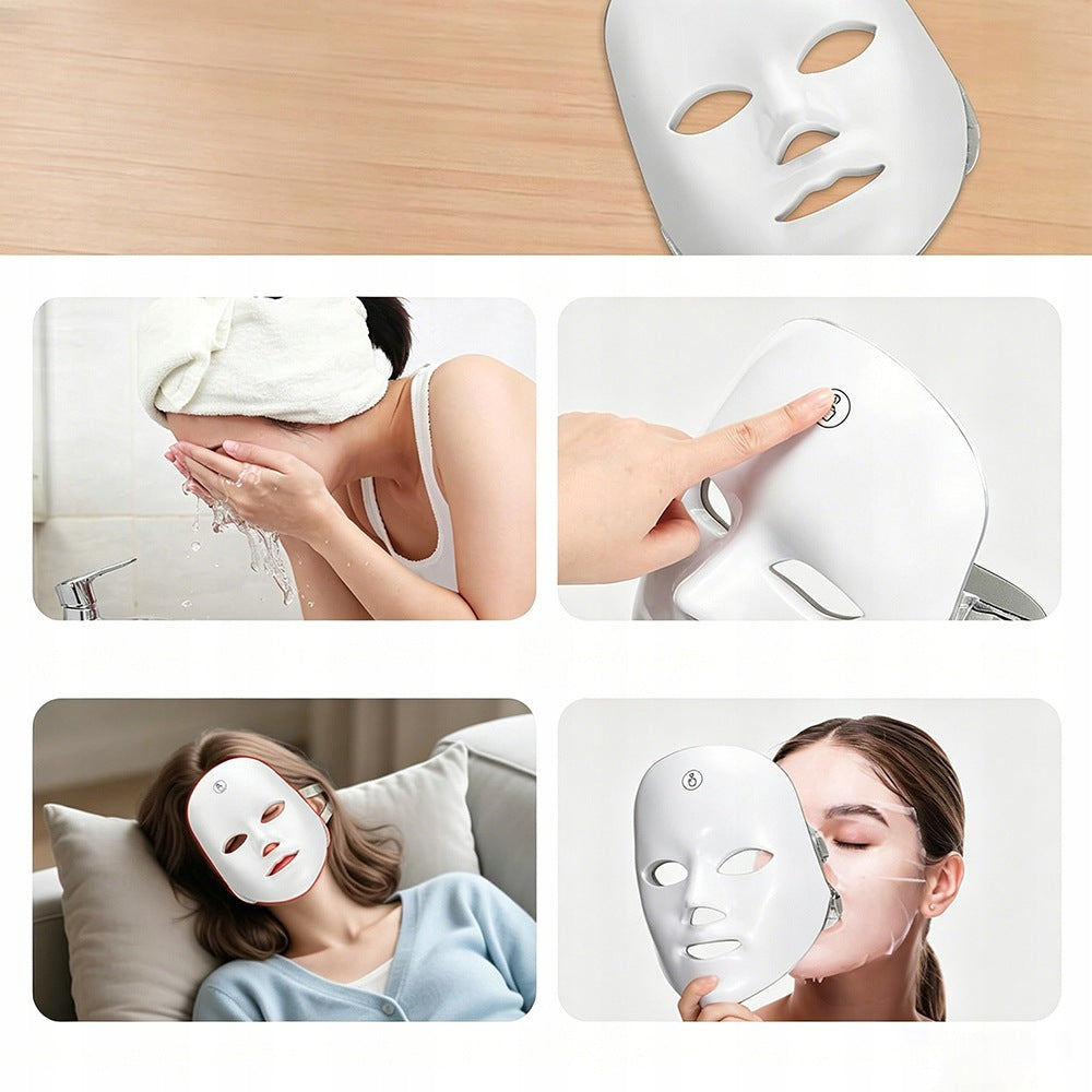 Wireless LED Face Mask Acne Therapy Wrinkle Care Brand no brand