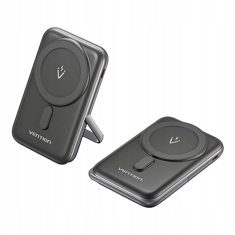 Wireless Magnetic Powerbank Vention 20W PD 10000 mAh black Batteries included yes