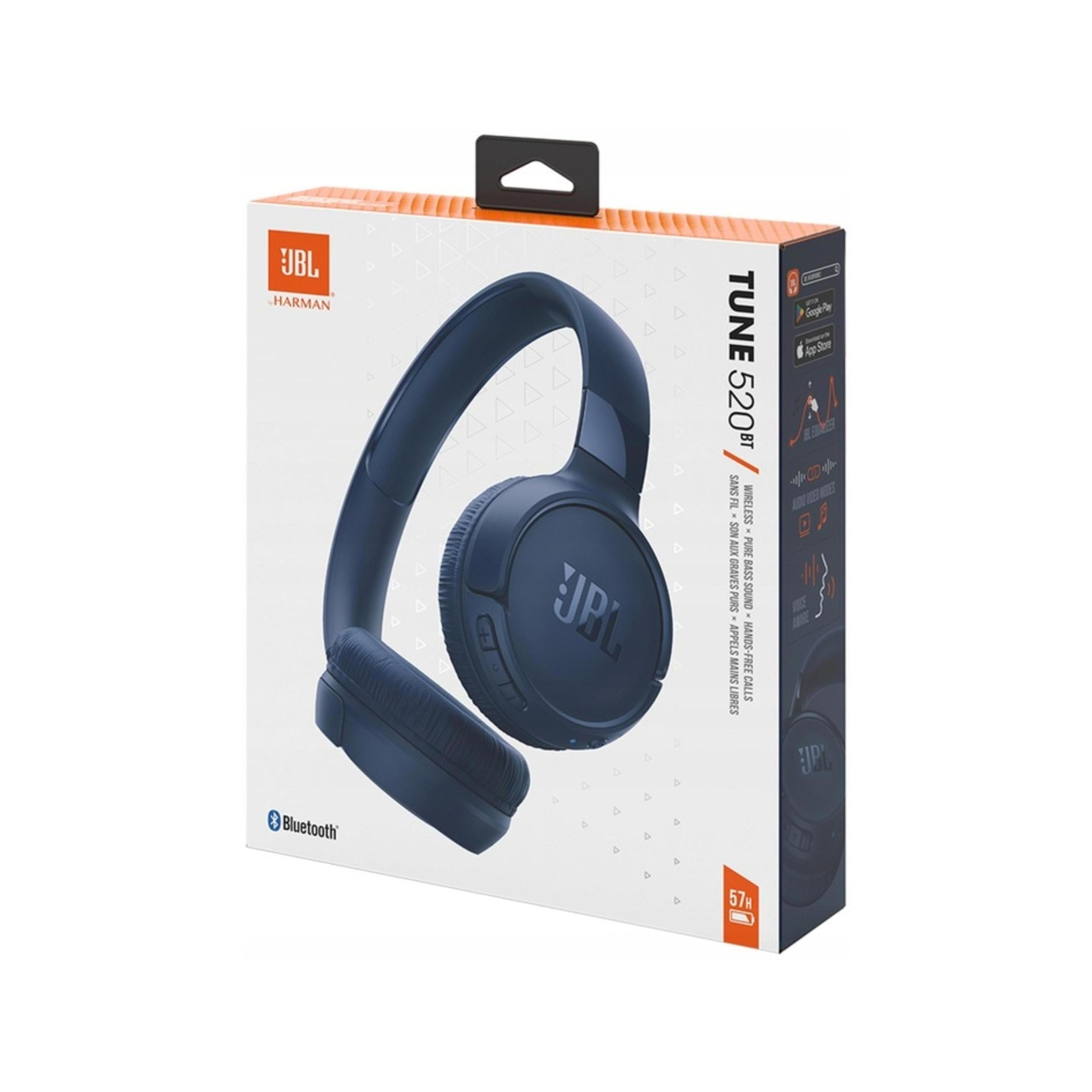 Wireless On-Ear Headphones JBL Tune 520BT Blue