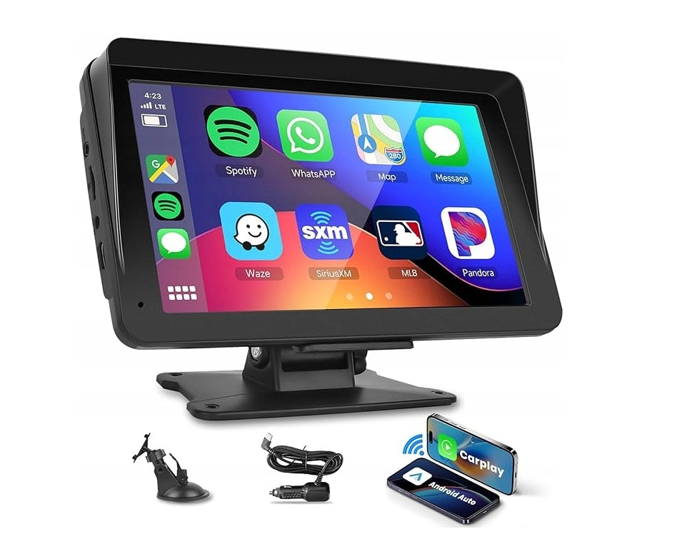 Wireless Radio CarPlay Android Auto 7" BT FM AUX Touch Screen