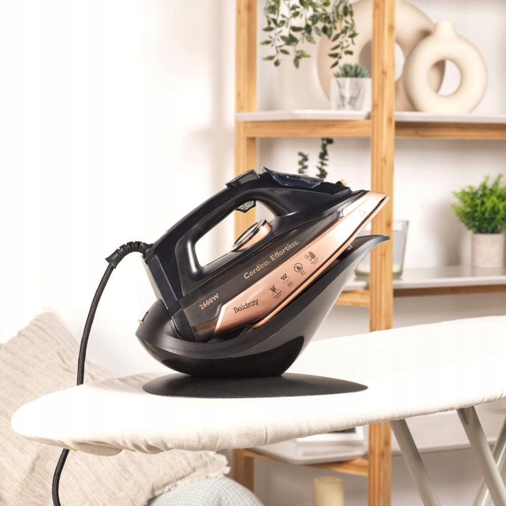 Wireless Steam Iron Beldray 2W1 2600W 300ml Anti-Calc-Drip Station Manufacturer code BEL0747NRGFVDE