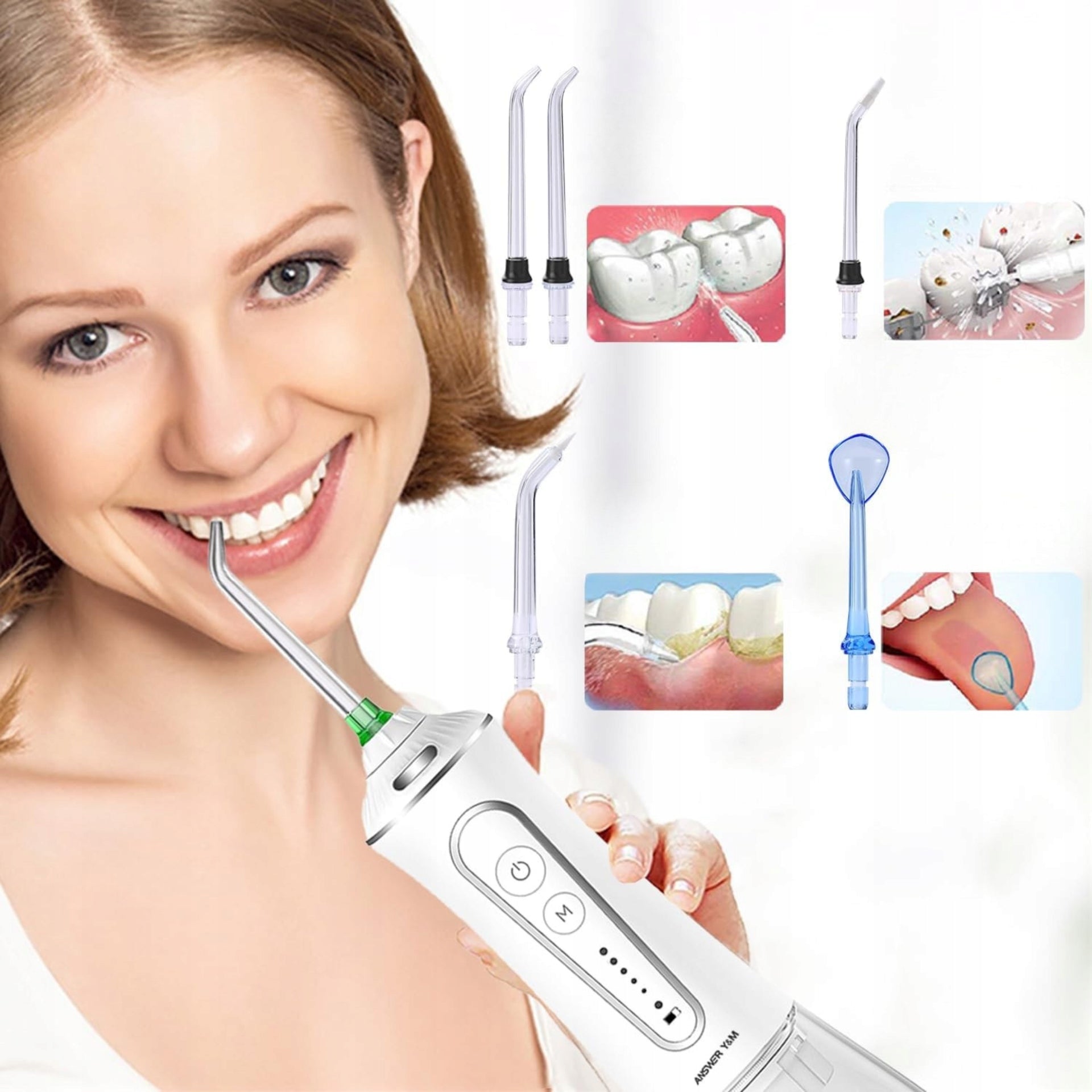 Wireless Tooth Irrigator ANSWER Y&M 300ml 5 Modes IPX7 USB Strong Brand no brand