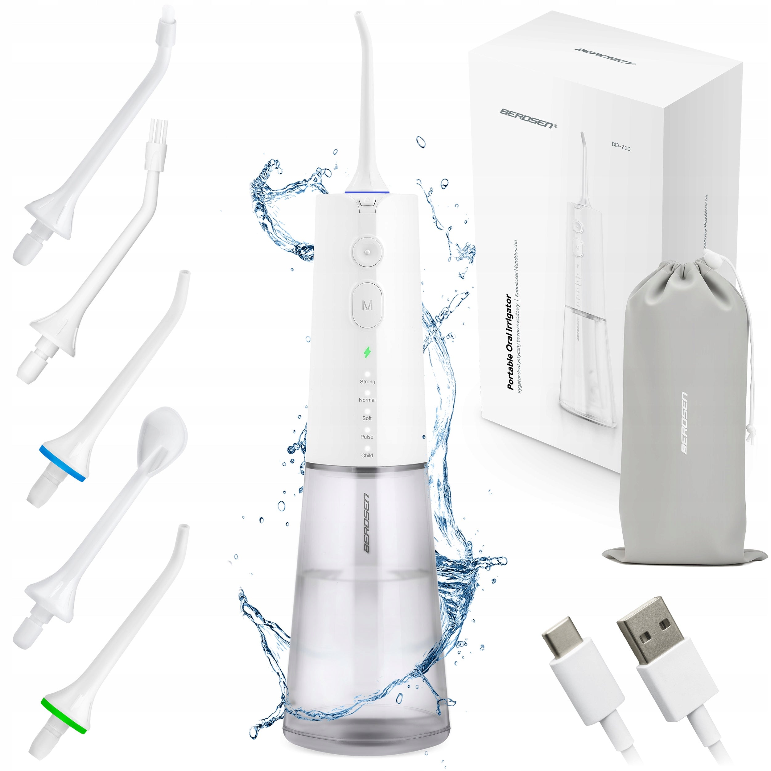 Wireless Tooth Irrigator Dental BERDSEN 5 Modes 5 Tips